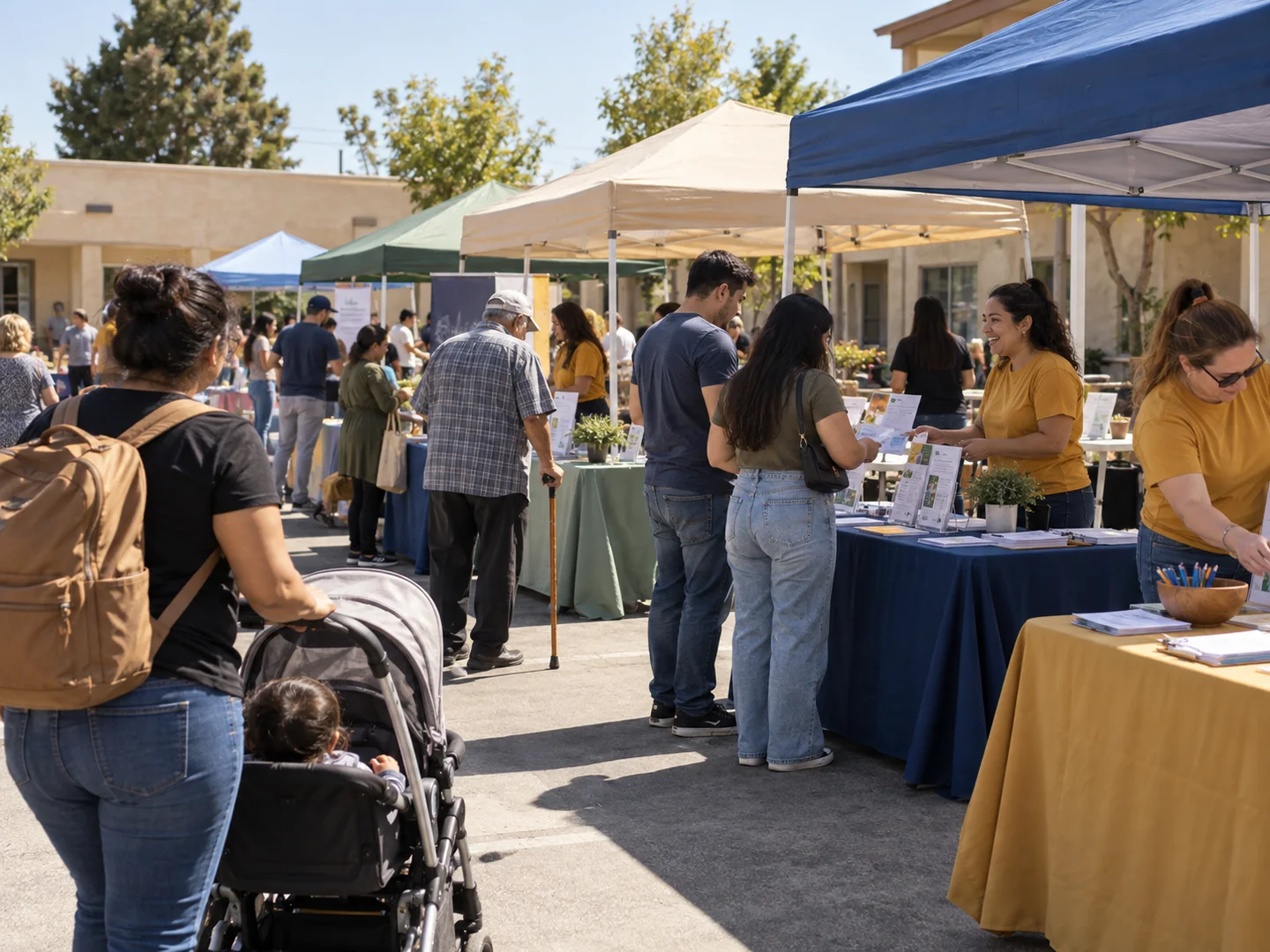 Quarterly resource fair tables